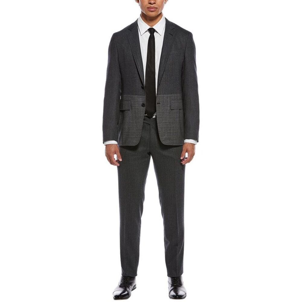 Canali Mens  2Pc Wool Suit, Grey